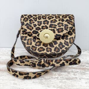 Tara Jarmon Flore Leopard Print Hair on Hide Bag